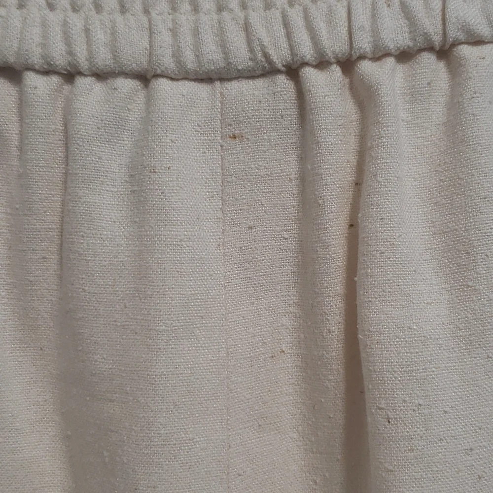 Vintage 90s Georgiou Cream Silk Skirt w/ Pockets - Picture 9 of 12